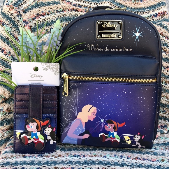Loungefly Handbags - 3-PC✨Pinocchio Fairy✨ Backpack✨Cardholder✨Book Set